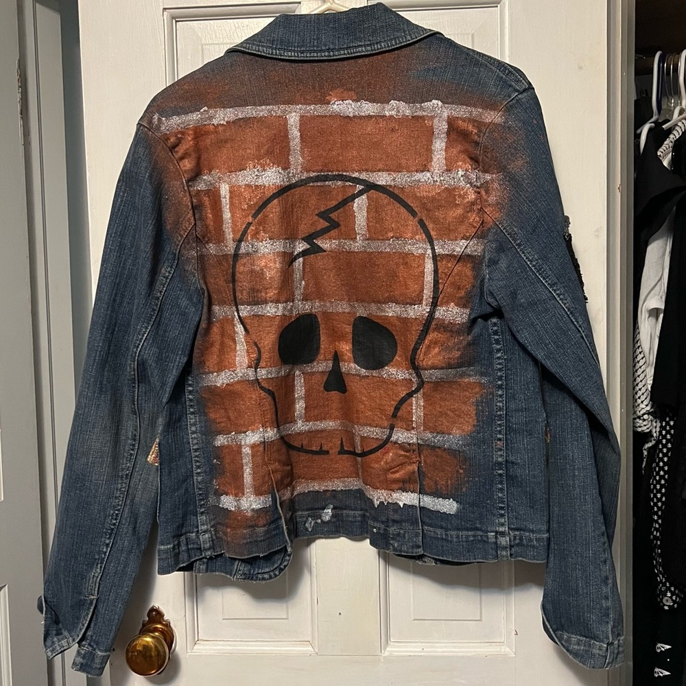 Lee National Denim Day jacket, vintage, handpainted, women’s large